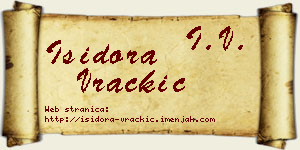Isidora Vračkić vizit kartica
